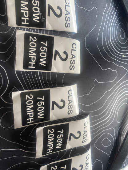 E-Bike Class 2 Sticker